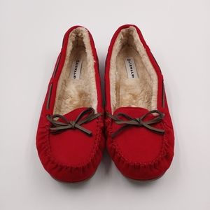 Red Moccasins women's size 10